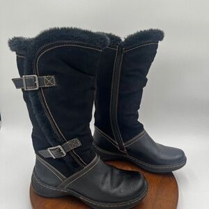 Yuu Faux Fur Lined Calf High Snow Boot Warm & Stylish Side Zip Size 7M